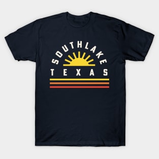 Southlake Texas Retro Vintage Stripes Sunset T-Shirt